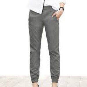 NWT Banana Republic Twill Jogger Pants Heather Gray Women's Petite 2